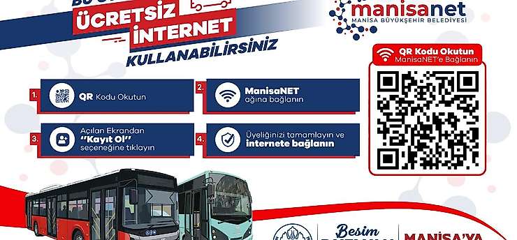 Manisa Büyükşehir Belediyesi, kent genelinde yaygınlaştırdığı ücretsiz internet hizmeti