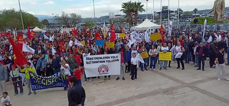 İzmir mitingine belediye işçisinin isyanı damga vurdu: Bu kürsü belediye patronlarının değil işçi sınıfınındır