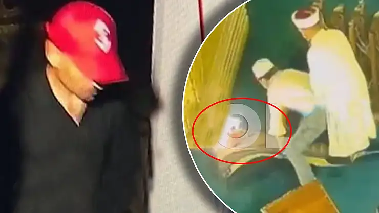 Ayasofya'da dehşet anları: Kırmızı şapkalı şahıs kundaklama girişiminde bulundu