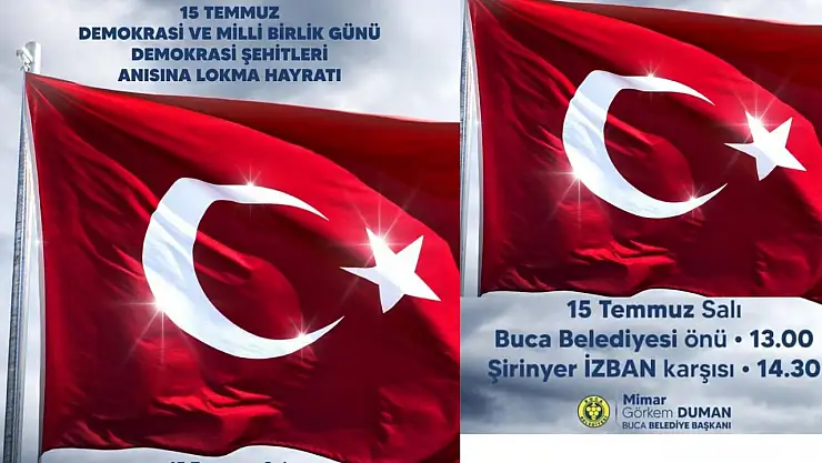 Buca Belediyesi'nden 15 Temmuz'da Lokma Hayrı