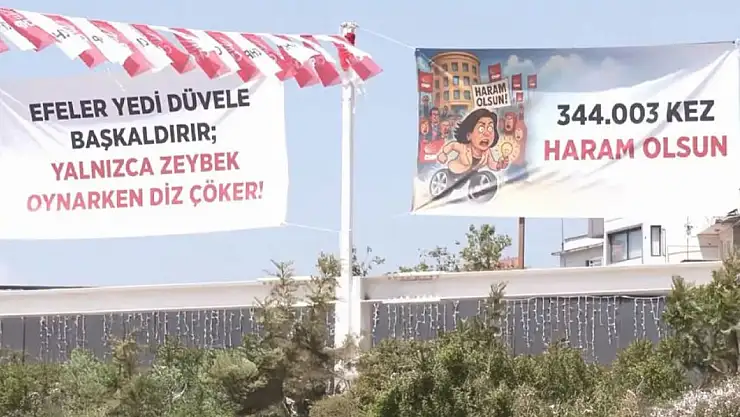 Çerçioğlu'na tepki pankartları meydanı kapladı