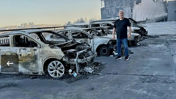 Esnafın Başkanı Ata yangın bölgesine gitti
