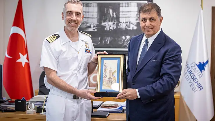 İtalyan donanması heyetinden Başkan Tugay'a ziyaret