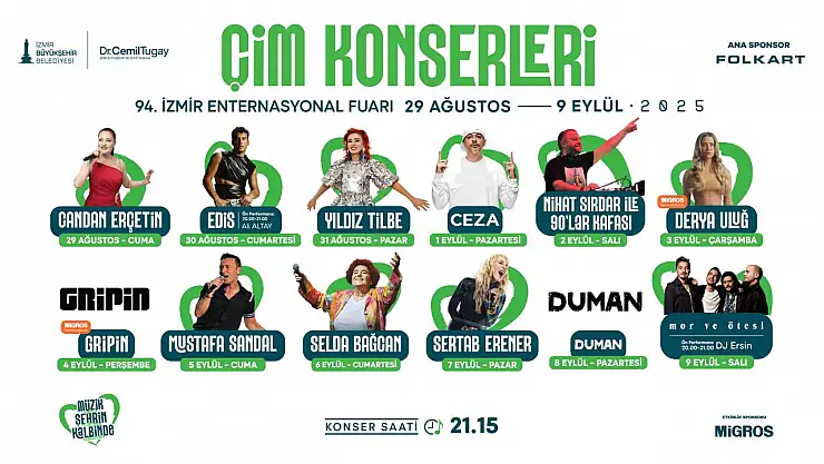 İzmir Enternasyonal Fuarı'nda sanat ve eğlence dolu geceler başlıyor