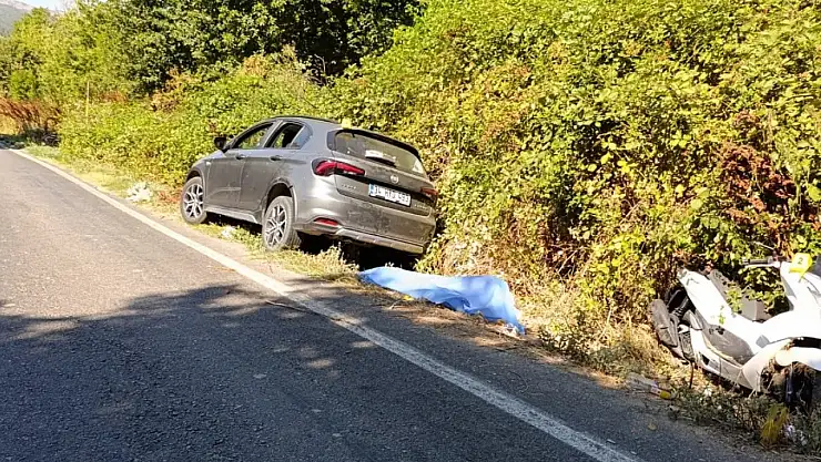 Motosikletle gezmeye gelen karı-koca kazada hayatını kaybetti