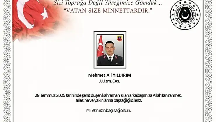 Şehidimiz var !