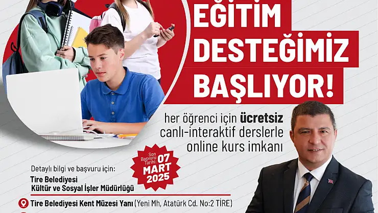 Tire Belediyesi'nden eğitime destek | Kayıtlar başladı