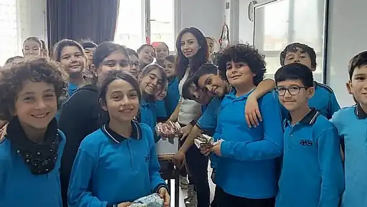 Tire Rasih Kirazoğlu İlkokulu öğrencileri iyiliği hatırlattı