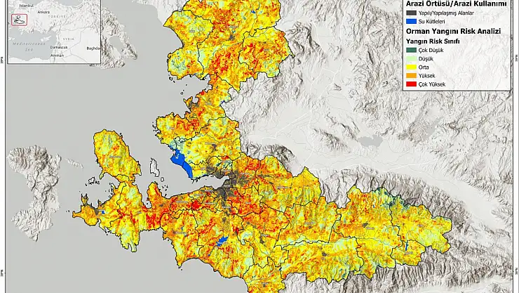 Yangın riski haritası açıklandı