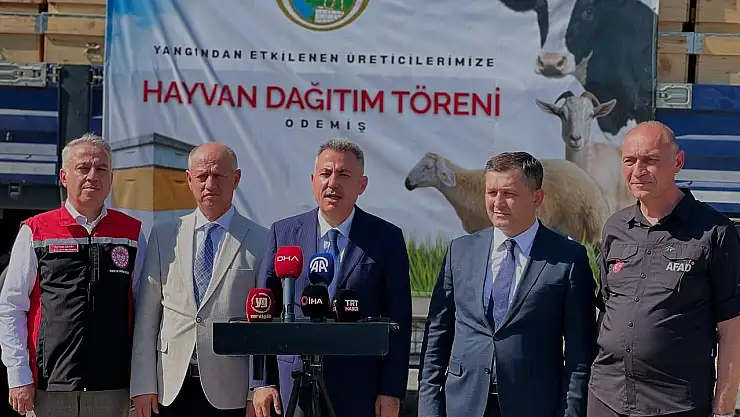 Yangından etkilenen üreticilere destek teslimatı gerçekleştirildi