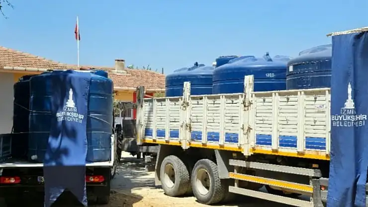 Yangından etkilenen üreticilere su tankeri desteği