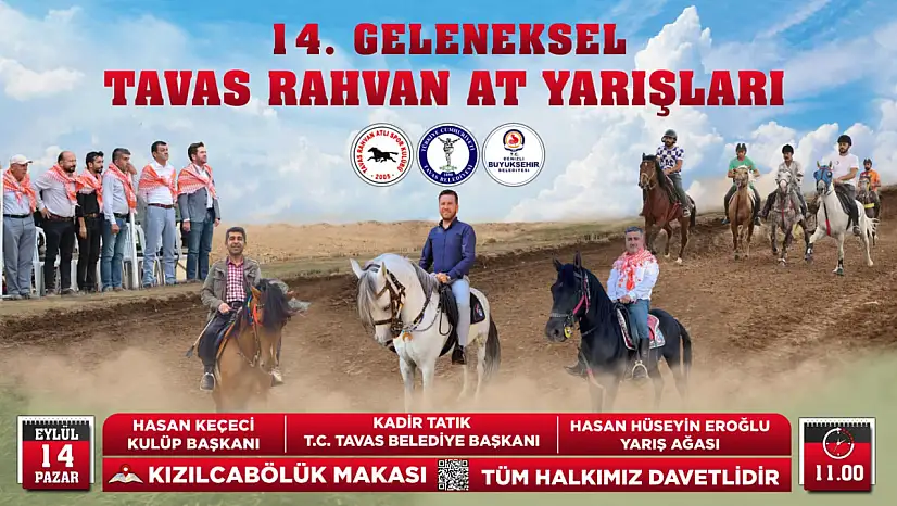 14. geleneksel tavas rahvan at yarışları 14 Eylül'de yapılacak
