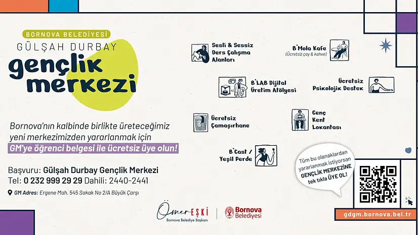 Gülşah Durbay'ın adı Bornova Gençlik Merkezi ile yaşayacak