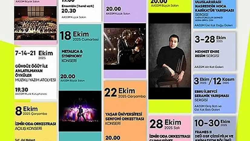 İzmir'de Ekim ayı kültür sanat rüzgarı estirecek