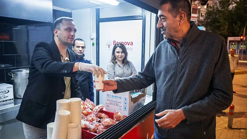 Soğuk sabahlar Bornova'da sıcak çorbayla başlıyor