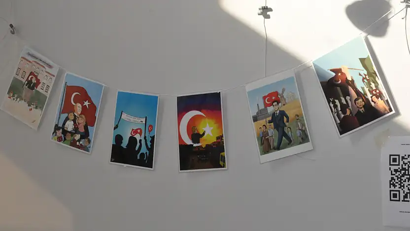 EÜ öğrencilerinden Cumhuriyet ve Atatürk karikatürleri sergisi