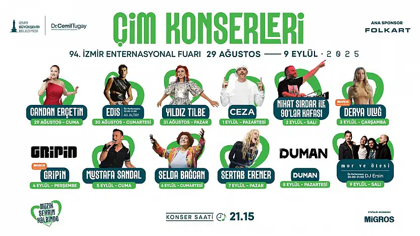 İzmir Enternasyonal Fuarı'nda sanat ve eğlence dolu geceler başlıyor