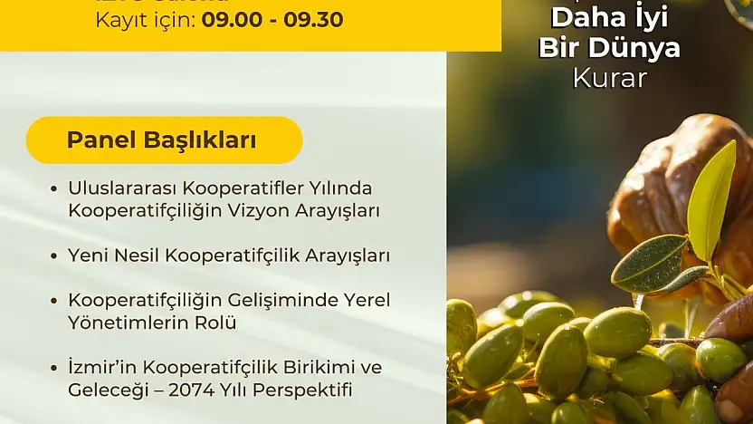 İzmir kooperatifçilik buluşmaları 19 Aralık'ta gerçekleşecek