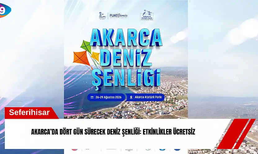 Akarca'da dört gün sürecek deniz şenliği: Etkinlikler ücretsiz