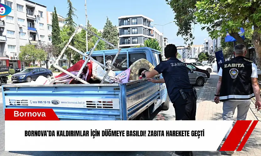 Bornova'da kaldırımlar için düğmeye basıldı! Zabıta harekete geçti