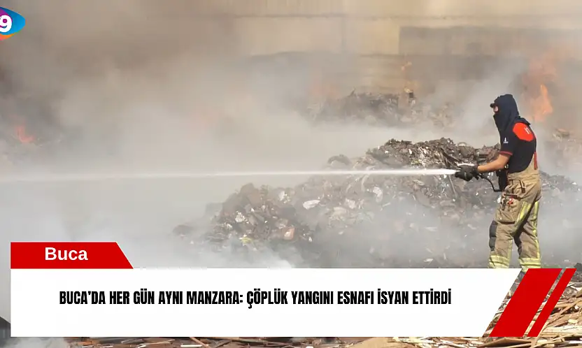 Buca'da her gün aynı manzara: Çöplük yangını esnafı isyan ettirdi