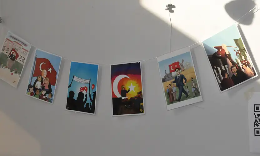EÜ öğrencilerinden Cumhuriyet ve Atatürk karikatürleri sergisi