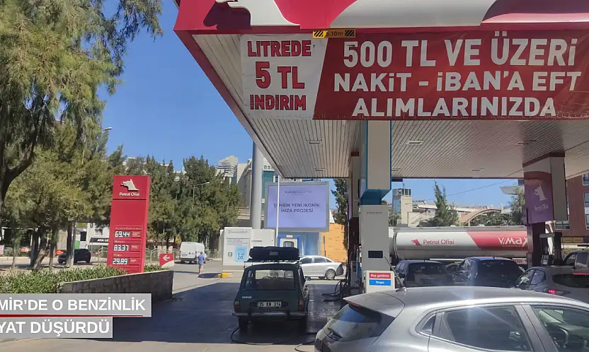 İzmir'de o benzinlik fiyat düşürdü