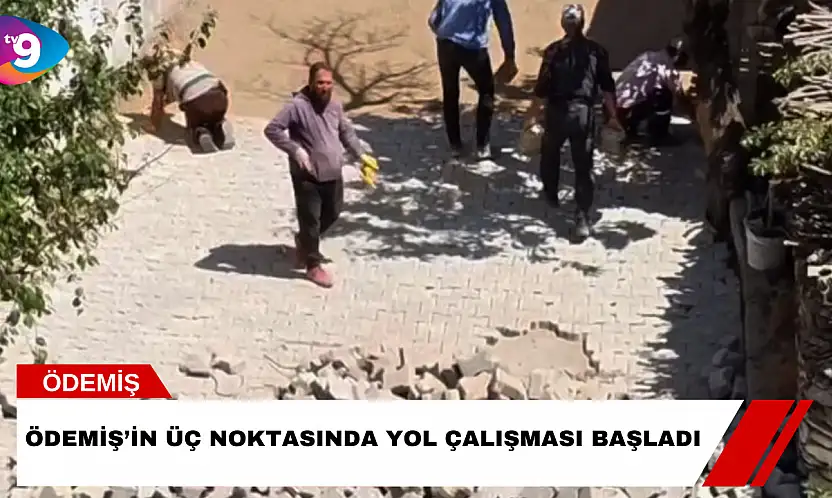 Ödemiş'in Üç Noktasında Yol Çalışması Başladı
