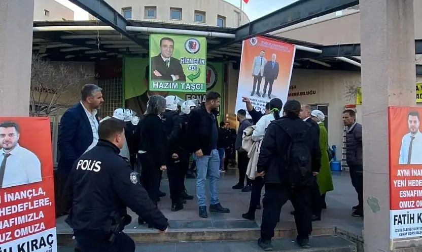 Sandık başında bıçaklı dehşet: İzmir'de Oda seçimi karakolda bitti